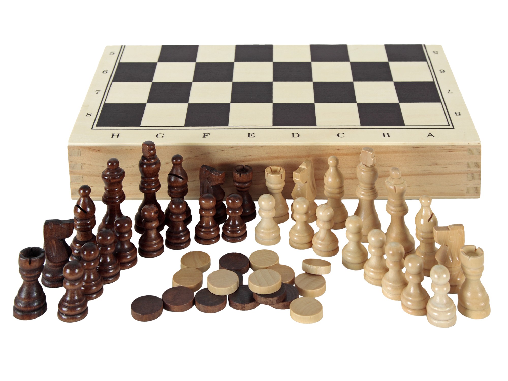 AJEDREZ, DAMAS, BACKGAMON ESTUCHE DE MADERA