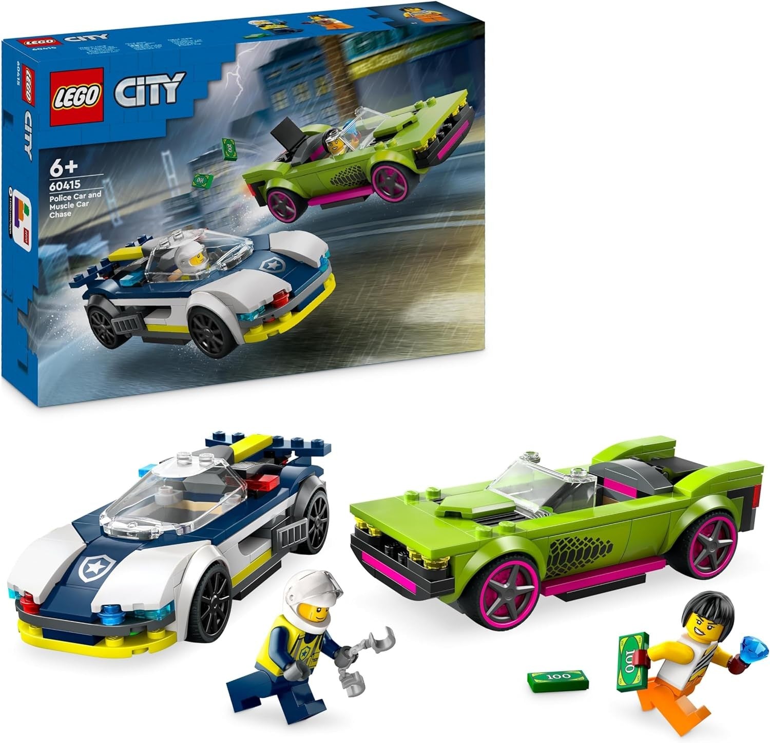 LEGO CITY COCHE DE POLICIA Y POTENTE DEPORTIVO