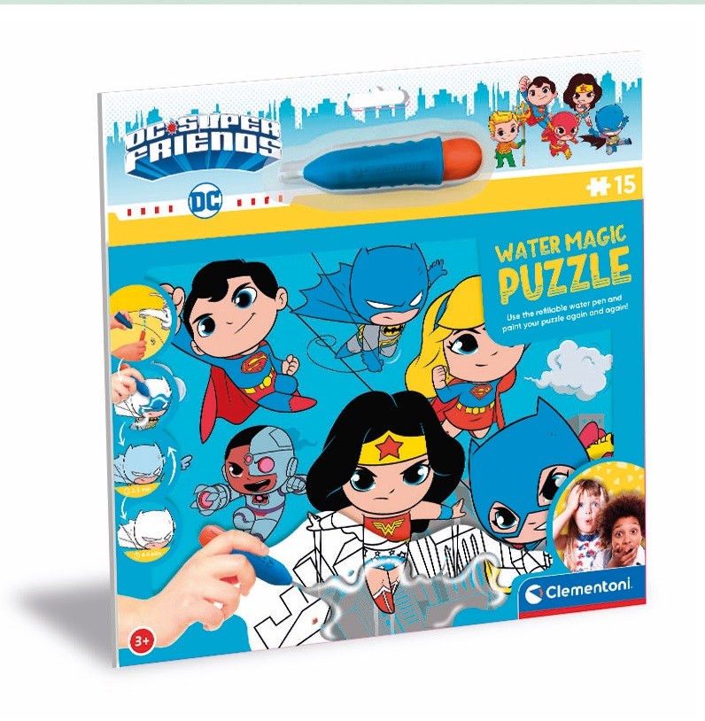 PUZZLE WATER MAGIC DC COMICS SUPER FRIENDS 15 PZAS
