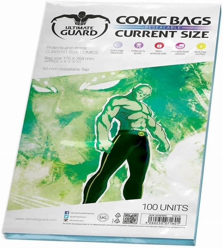 BOLSAS CON CIERRE REUTILIZABLE DE COMICS - ULTIMATE GUARD (100UDS)