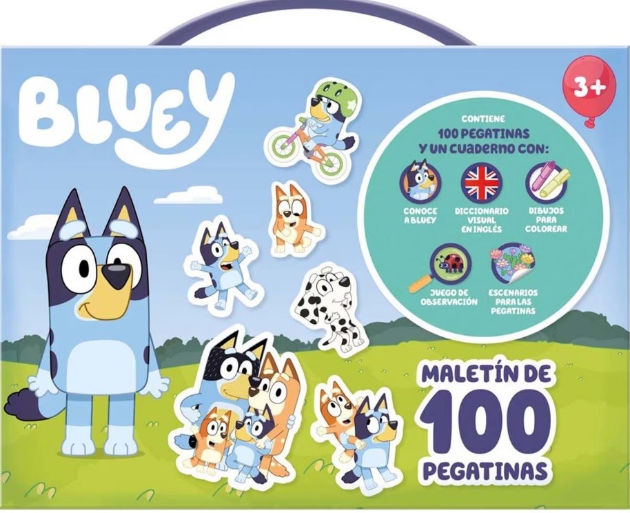 MI MALETIN DE 100 PEGATINAS BLUEY