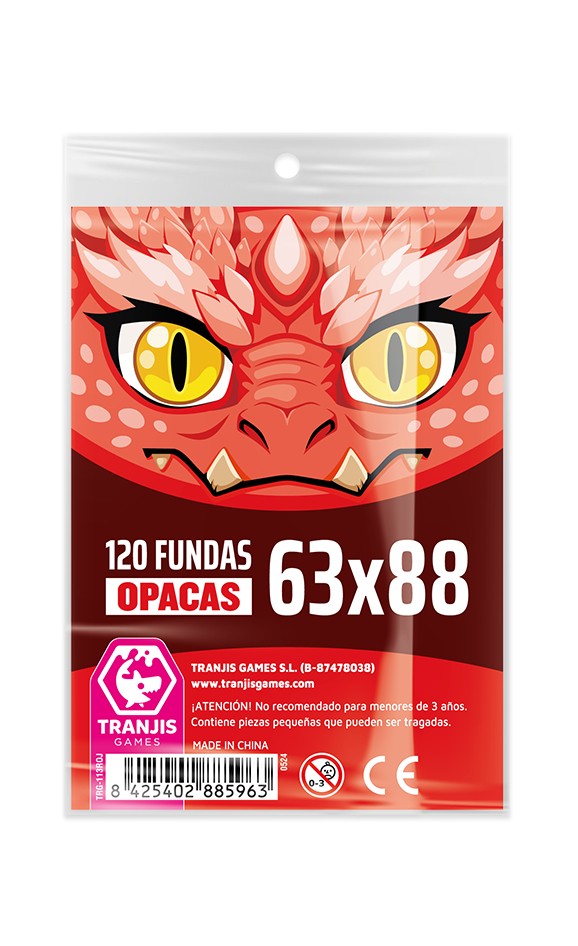 FUNDAS OPACAS DRAGON ROJO 63x88 120 U.