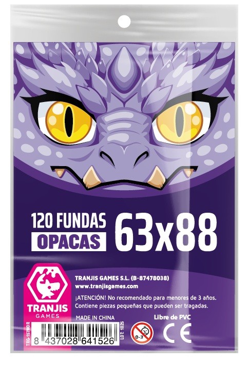 FUNDAS OPACAS DRAGON MORADO 63X88 120U.