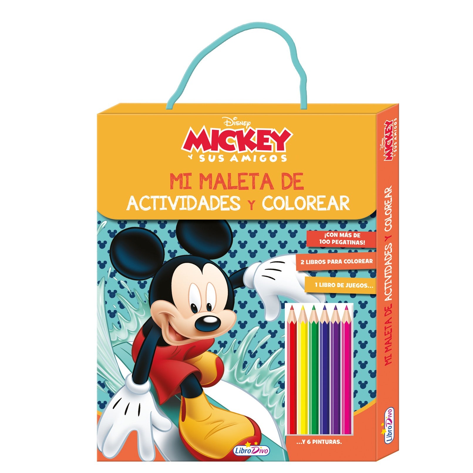 MALETA DE ACTIVIDADES Y COLOREAR MICKEY Y SUS AMIGOS