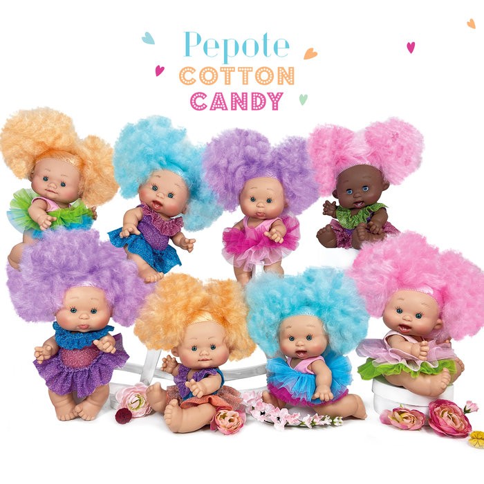DISPLAY 8 PEPOTES COTTON CANDY DOLL DISPLAY