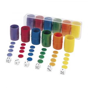 ACCESORIOS PARCHIS 6 JUGADORES CAJA DE PLÁSTICO