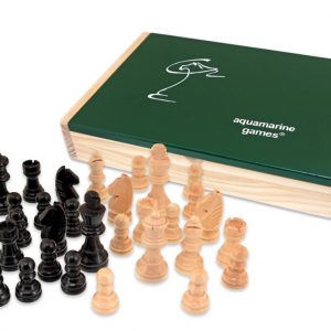 PIEZAS AJEDREZ STAUNTON 4 PLOMADAS NEGRO EN CAJA EXCLUSIVE