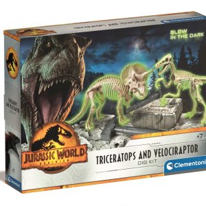 ARQUEOJUGANDO TRICERATOPS AND VELOCIRAPTOR JURASSIC WORLD 3