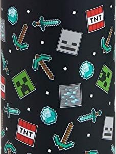 BOTELLA ICONO ACERO INOXIDABLE MINECRAFT NEGRO