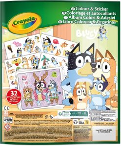 LIBRO PARA COLOREAR + STICKERS BLUEY