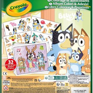 LIBRO PARA COLOREAR + STICKERS BLUEY