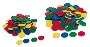 BOLSA 100 FICHAS DE COLORES 15 MM