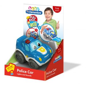 BABY CLEMMY - COCHE DE POLICIA RETROFRICCIÓN CON LUCES Y SONIDOS