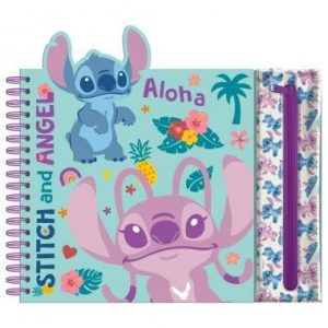 CUADERNO DE ACTIVIDADES CON ESTUCHE STITCH AND ANGEL