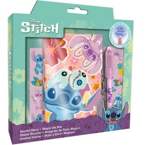 DIARIO SECRETO + BOLIGRAFO DE TINTA MAGICA DISNEY STITCH