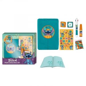 DIARIO PELUCHE SET DE DECORACION DISNEY STITCH