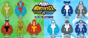 DISPLAY 10 BLISTER MINI MONSTERFLEX DINO VS SHARK