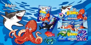 DISPLAY 18 SOBRES THE PLANET MINI SEA ANIMALS