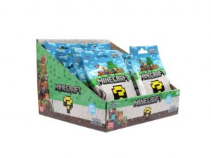 DISPLAY 24 SOBRES FIGURA DE METAL 4 CM MINECRAFT