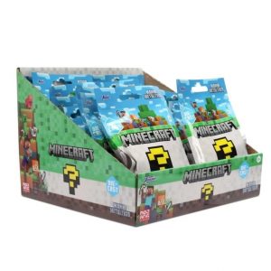 DISPLAY 24 SOBRES FIGURA DE METAL 4 CM MINECRAFT