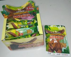 DISPLAY 8 SOBRES ANIMAL PREDATORS AMERICA