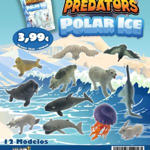 DISPLAY 8 SOBRES ANIMAL PREDATORS POLAR ICE