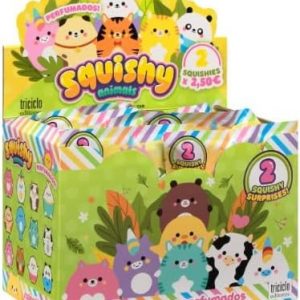 DISPLAY 8 SQUISHY ANIMALS