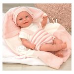 ELEGANCE 35 CM BABYTO ROSA C/MANTA (MUÑECO DE PESO)