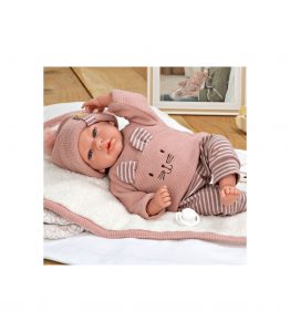 ELEGANCE 40 CM ANDIE ROSA C/MANTA (MUÑECO DE PESO)