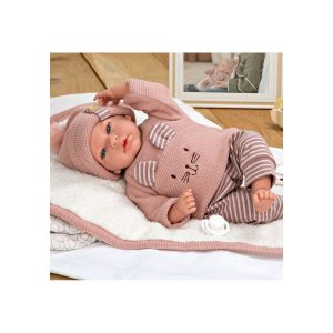 ELEGANCE 40 CM ANDIE ROSA C/MANTA (MUÑECO DE PESO)