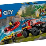 LEGO CITY CAMION DE BOMBEROS 4x4 CON BARCO DE RESCATE