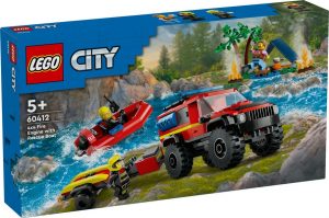 LEGO CITY CAMION DE BOMBEROS 4x4 CON BARCO DE RESCATE
