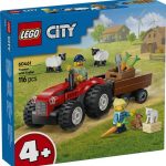 LEGO CITY - TRACTOR ROJO CON REMOLQUE Y OVEJA