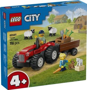 LEGO CITY - TRACTOR ROJO CON REMOLQUE Y OVEJA
