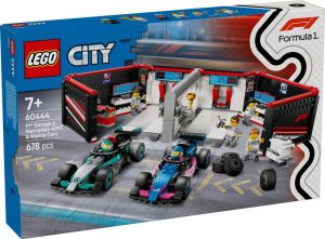 LEGO CITY F1 GARAJE DE F1 CON COCHER MERCEDES-AMG Y ALPINE