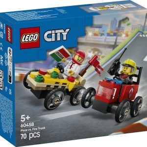 LEGO CITY - PACK DE COCHES DE CARRERAS: PIZZA vs CAMION DE BOMBEROS