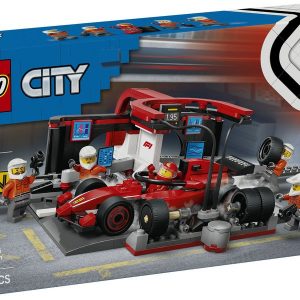 LEGO CITY PARADA EN BOXES DE FORMULA 1 Y EQUIPO FERRARI