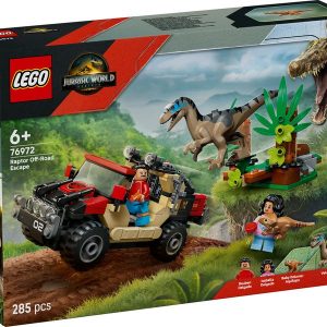 LEGO JURASSIC WORLD - HUIDA EN TODOTERRENO Y RAPTO AL ACECHO