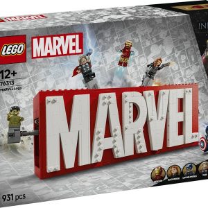 LEGO MARVEL LOGOTIPO  Y MINIFIGURAS