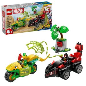 LEGO MARVEL - SPIN Y ELECTRO DUELO DE VEHICULOS DINOSAURIO