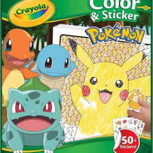 LIBRO COLOREAR + STICKERS POKEMON