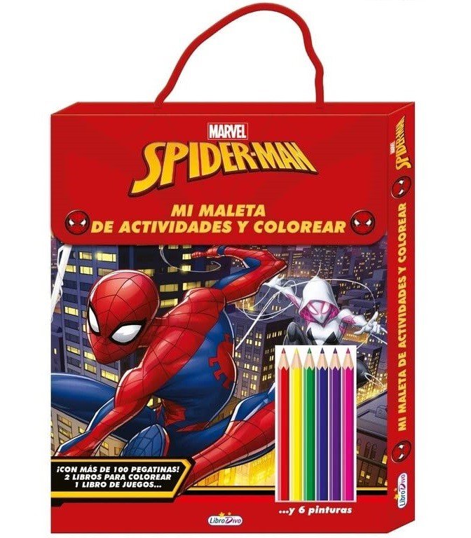 maleta-actividades-y-colorear-spiderman MALETA ACTIVIDADES Y COLOREAR SPIDERMAN - Imagen 1