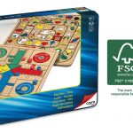 PARCHIS - OCA MADERA CAJA DE METAL