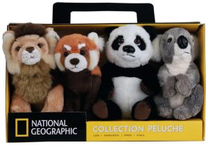 DISPLAY 4 PELUCHES NATIONAL GEOGRAPHIC 18CM