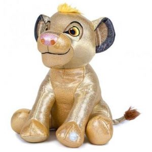 PELUCHE SIMBA 100TH DISNEY GLITTER CON SONIDO 28CM