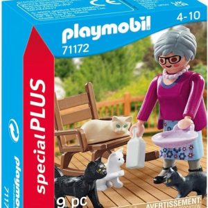 PLAYMOBIL ABUELA CON GATOS