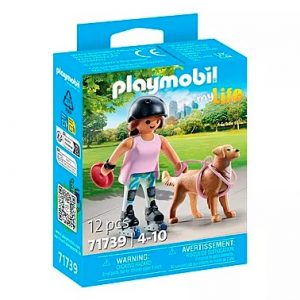 PLAYMOBIL - PATINADORA CON RETRIEVER