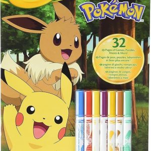 LIBRO ACTIVIDADES POKEMON + 7 ROTULADORES