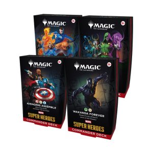 (PREPEDIDO) MAGIC TCG - DISPLAY 4 MARVEL SUPER HEROES COMMANDER DECK (INGLES)