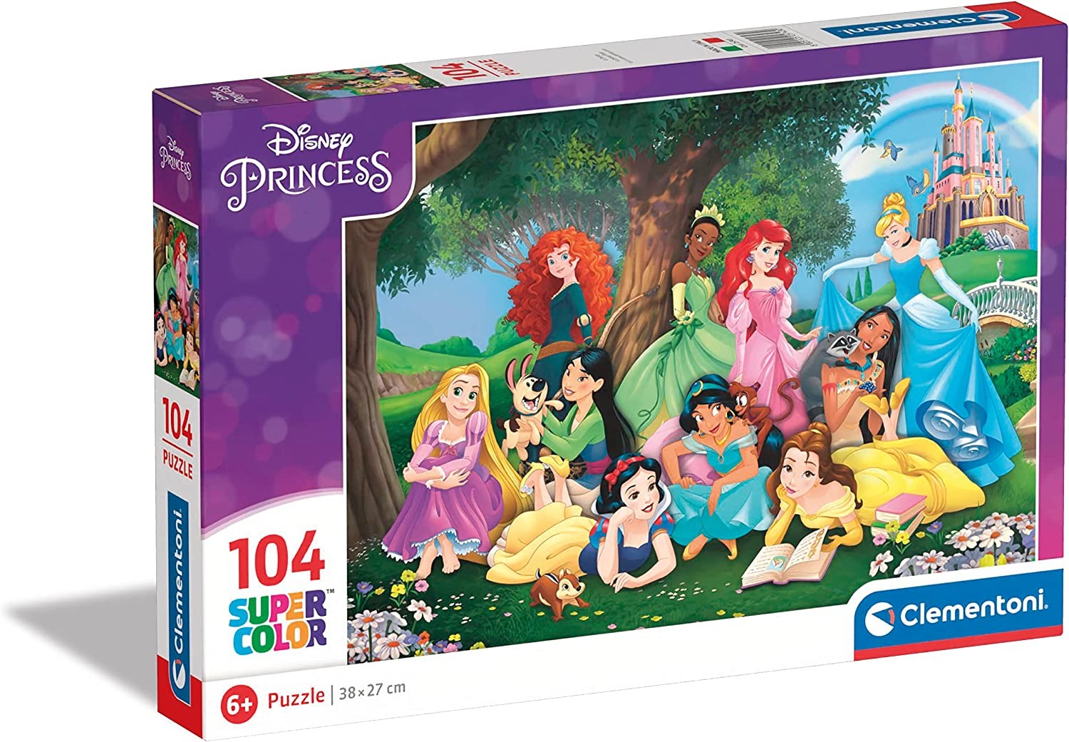 puzzle-104-pzas-princesas-disney-super-color PUZZLE 104 PZAS PRINCESAS DISNEY SUPER COLOR - Imagen 1